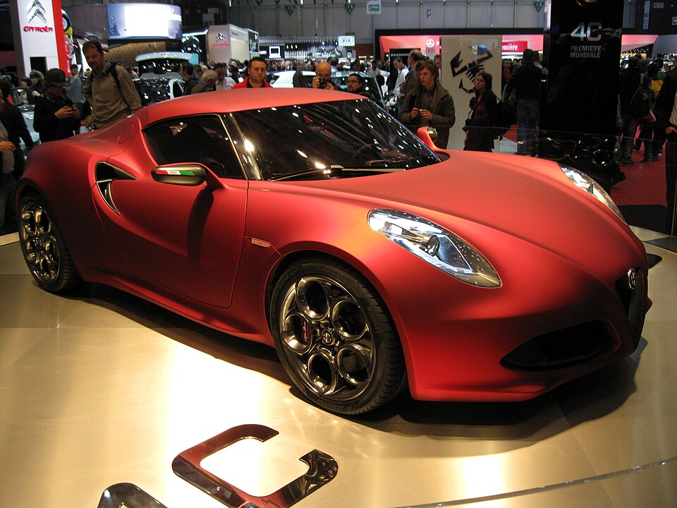 Alfa Romeo 4C — photograph via Wikimedia Commons
