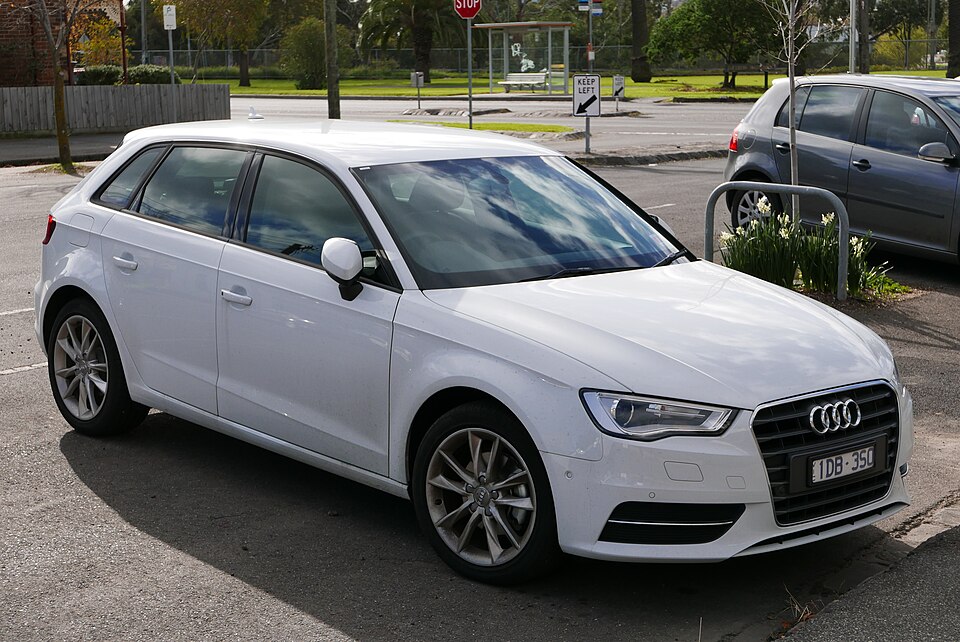 Audi A3 — photograph via Wikimedia Commons