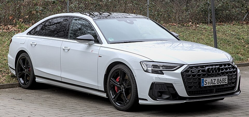 Audi A8 — photograph via Wikimedia Commons