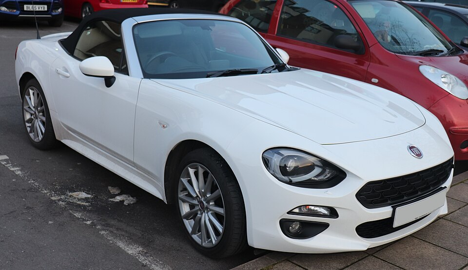 Fiat 124 Spider — photograph via Wikimedia Commons
