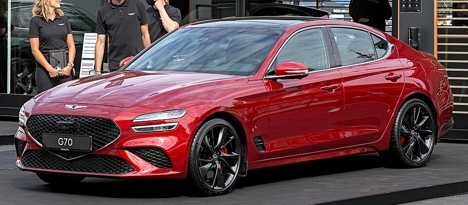 Genesis G70 — photograph via Wikimedia Commons
