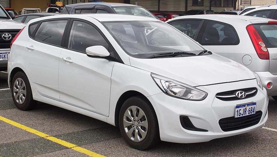 Hyundai Accent — photograph via Wikimedia Commons
