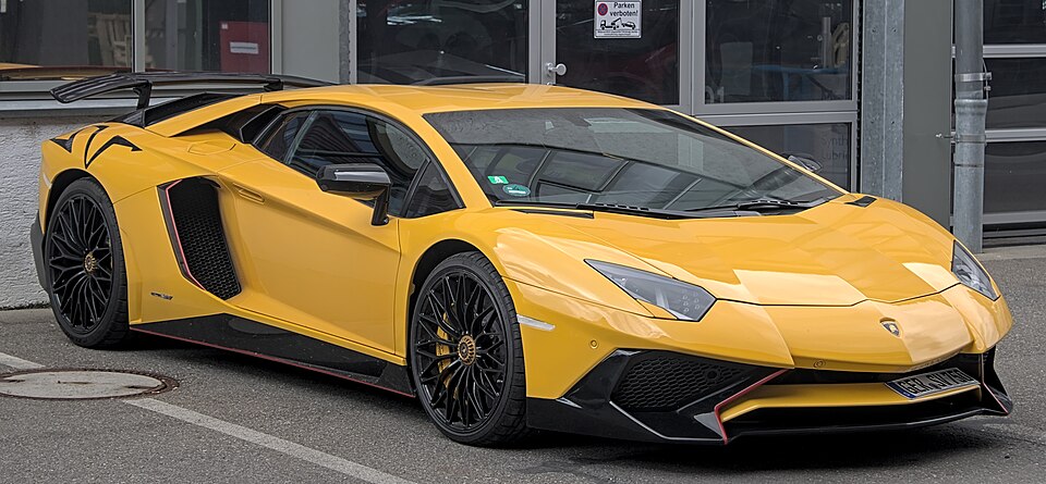 Lamborghini Aventador — photograph via Wikimedia Commons