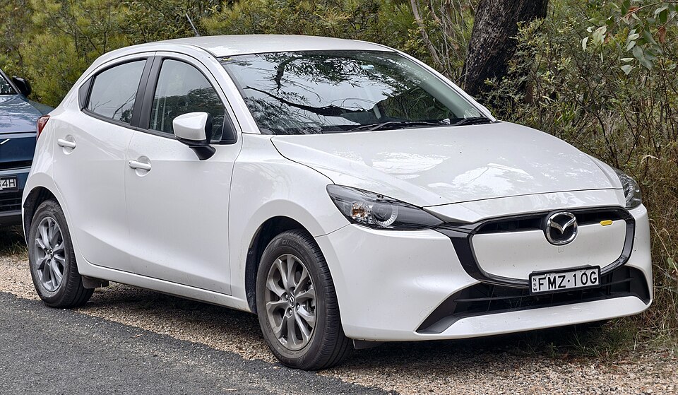 Mazda2 — photograph via Wikimedia Commons
