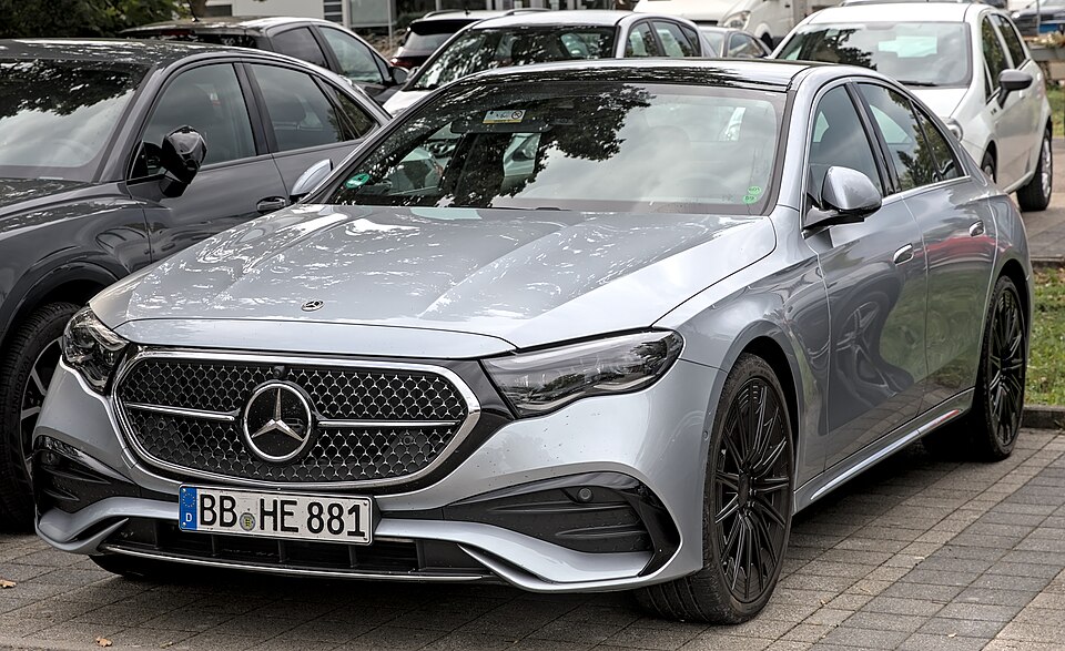 Mercedes-Benz E-Class — photograph via Wikimedia Commons
